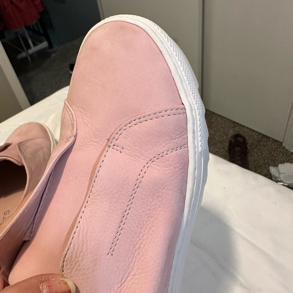 Like new J Slides NYC leather slip on platform sneaker shoes 6.5 pink white NWT - Picture 7 of 16